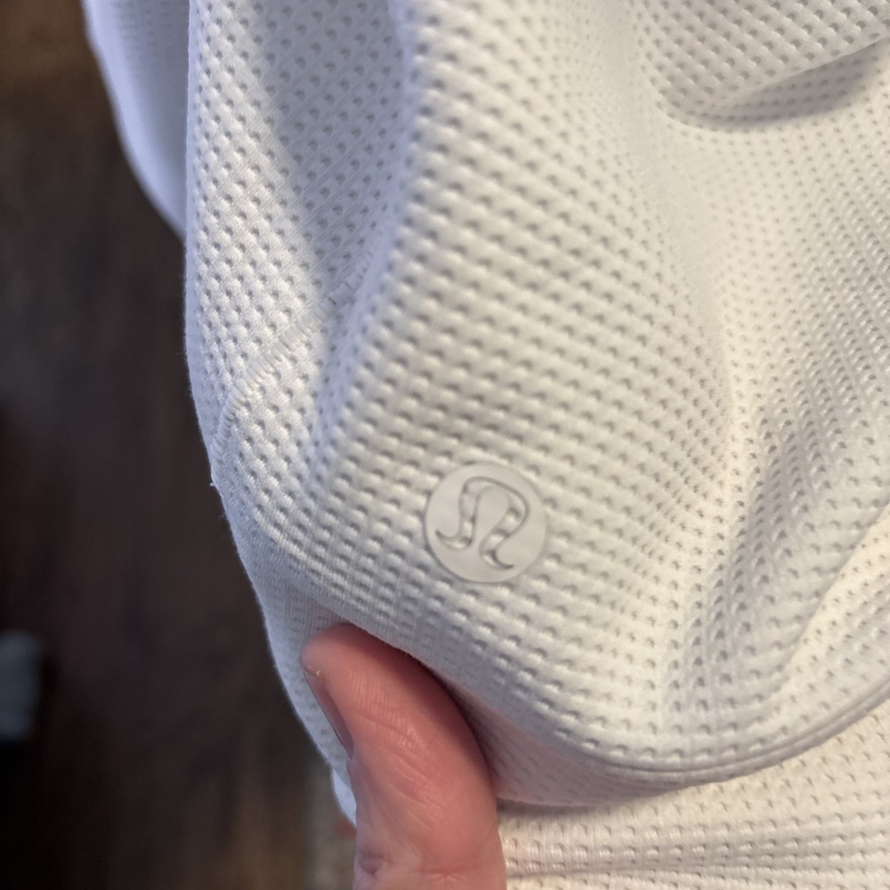 lululemon athletica Cream Waffle-Knit Hooded Pullover - Picture 5 of 8